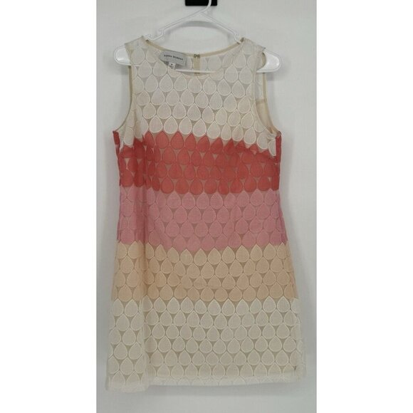 Donna Morgan‎ Sheath Dress Rain Drop Ombré Creams & Pinks Women’s Size 8 - Picture 1 of 8